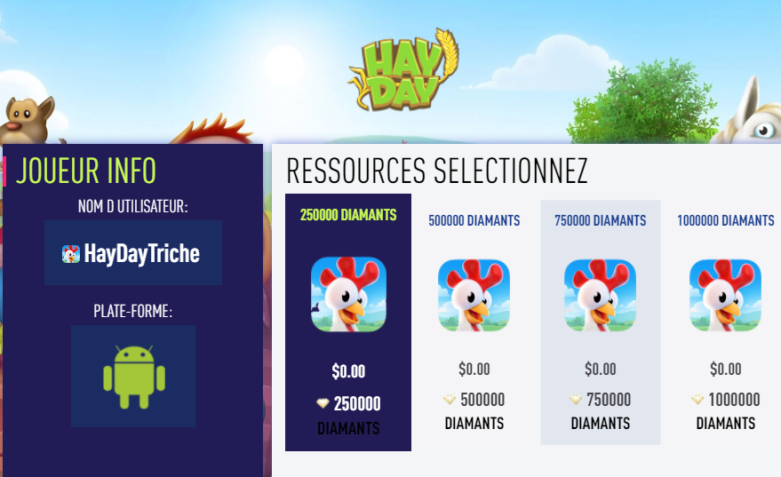 Hay Day Triche Astuce Diamants et Pieces Illimite Gratuit