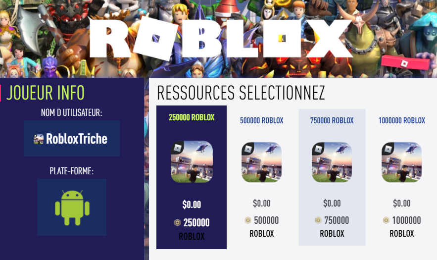Roblox Triche Astuce Robux Illimite Gratuit Android iOS