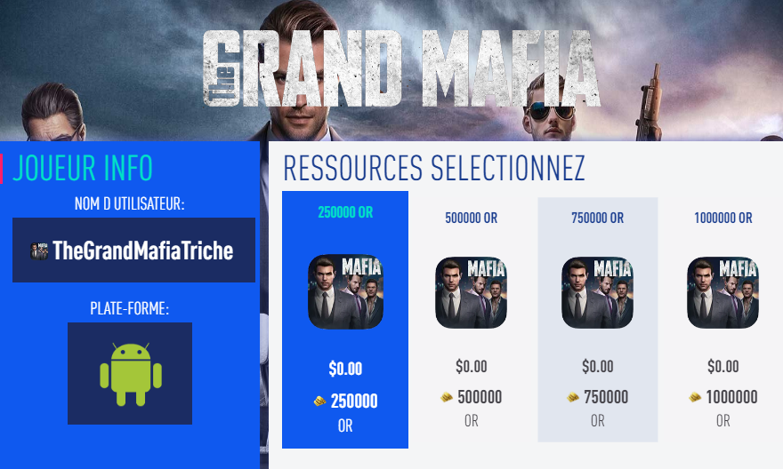 The Grand Mafia Triche Astuce Illimite Or Android iOS